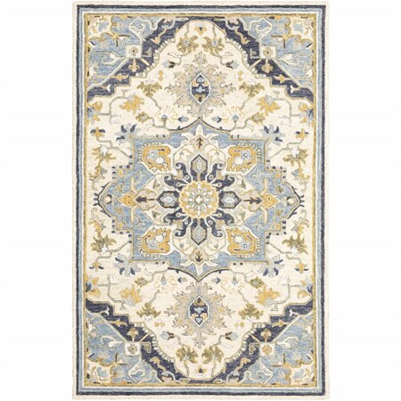 Palacedesigns 5 x 8 ft. Blue & Ivory Bohemian Rug PA3640578